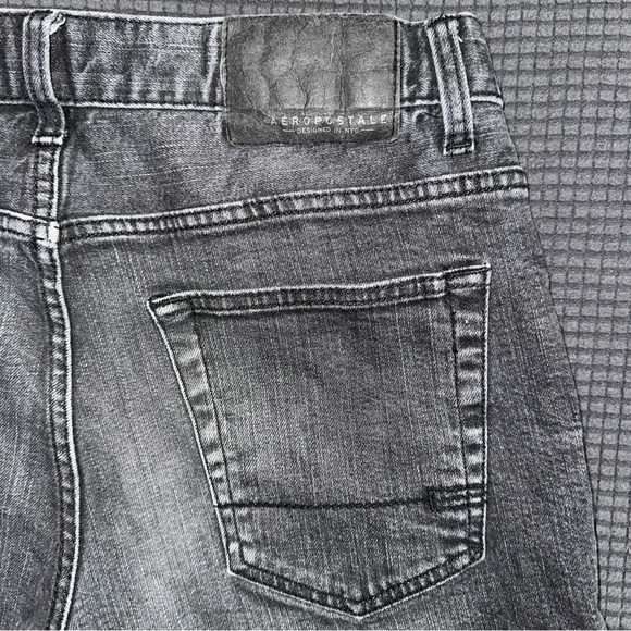 Aeropostale Men's Charcoal Skinny Jeans - Picture 5 of 5